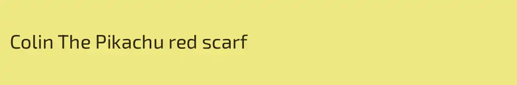 Colin The Pikachu red scarf